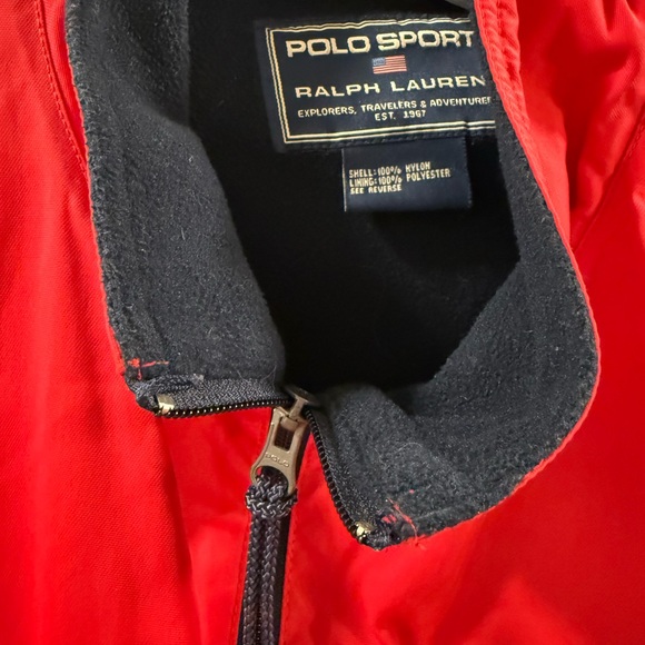 Ralph Lauren Polo Sport Men's Red Windbreaker Vintage size large - Picture 4 of 9